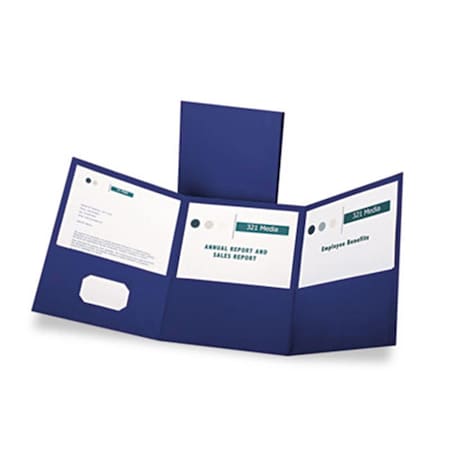 Esselte Pendaflex Tri-Fold Folder With 3 Pockets Holds 150 Letter-Size Sheets Blue ES32290